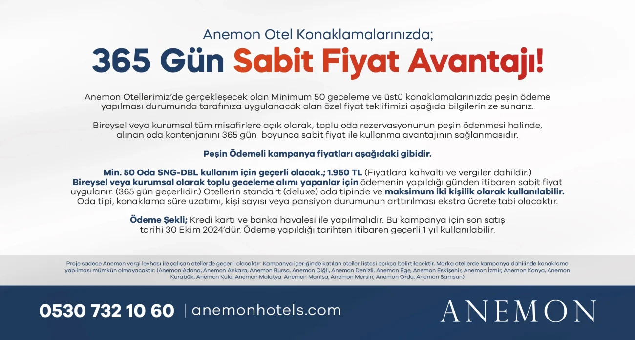 365 Gün Sabit Fiyat Avantajı